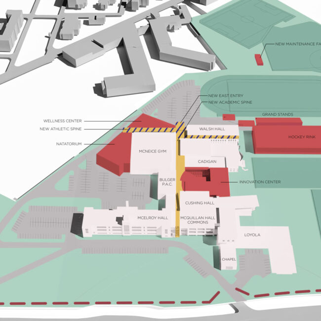 Boston College High School master plan for the campus